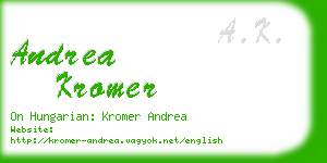 andrea kromer business card